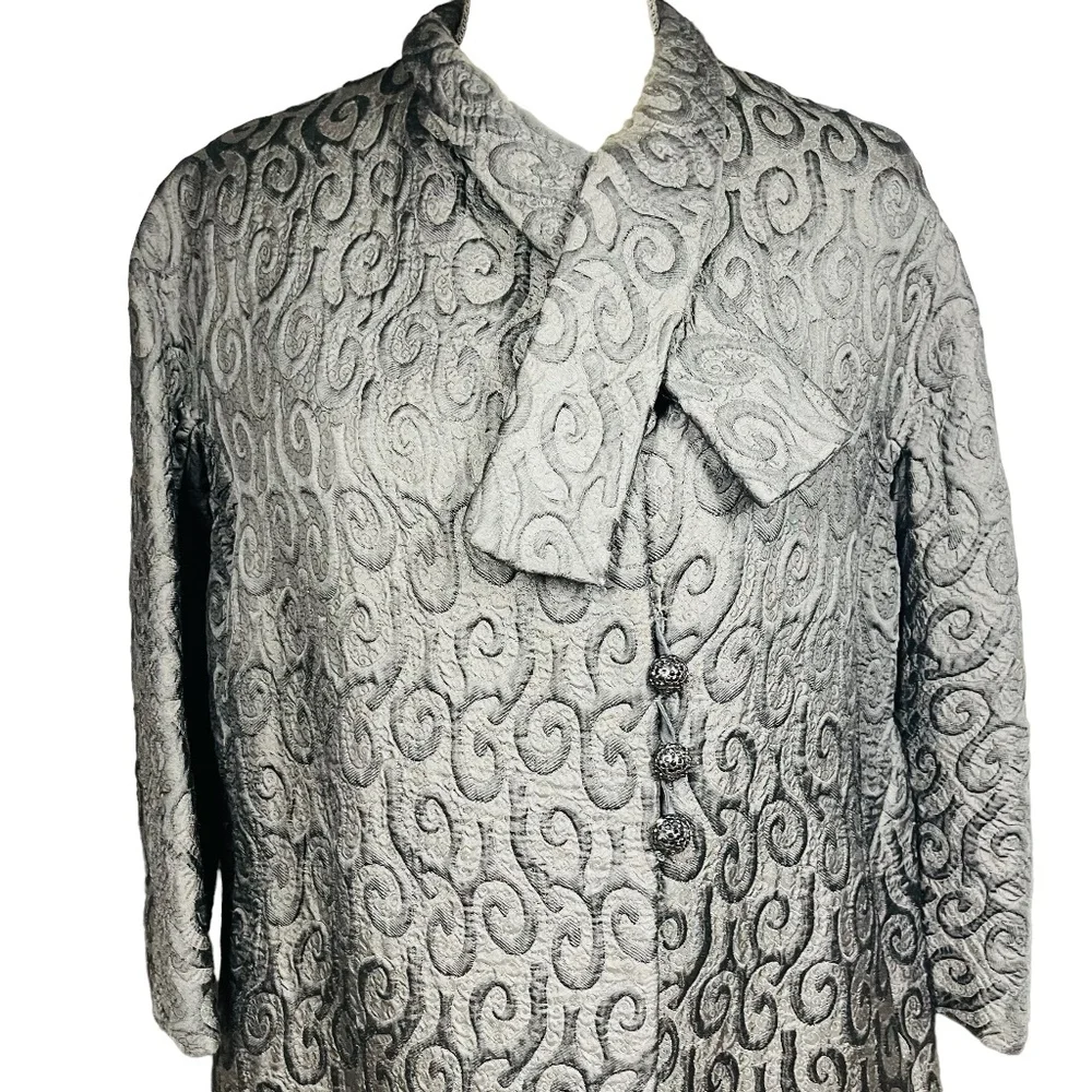 Embroided vintage dress coat - Picture 3 of 4
